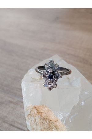 Vintage Tasarım Safir Taşlı Yüzük