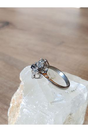 Vintage Tasarım Safir Taşlı Yüzük