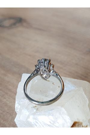 Vintage Tasarım Safir Taşlı Yüzük