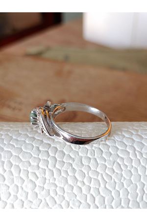 Vintage Tasarım Zümrüt Taşlı Yüzük