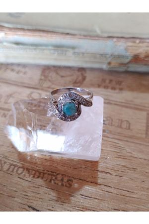 Salyangoz Modeli Vintage Tasarım Zümrüt Yüzük