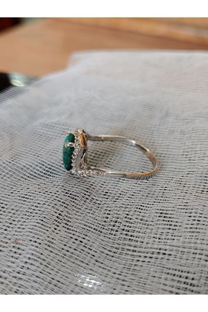 Vintage Tasarım Firuze Taşlı Anturaj Pırlanta Yüzük-3