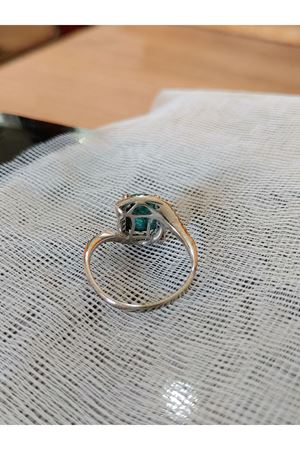 Vintage Tasarım Firuze Taşlı Anturaj Pırlanta Yüzük-3