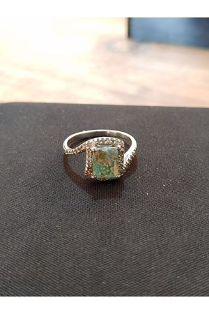 Vintage Tasarım Firuze Taşlı Anturaj Pırlanta Yüzük-4