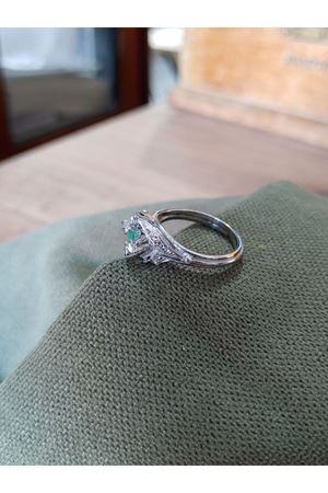 Vintage Tasarım Zümrüt Taşlı Yüzük