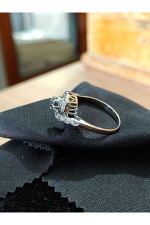 Vintage Tasarım Safir Taşlı Yüzük