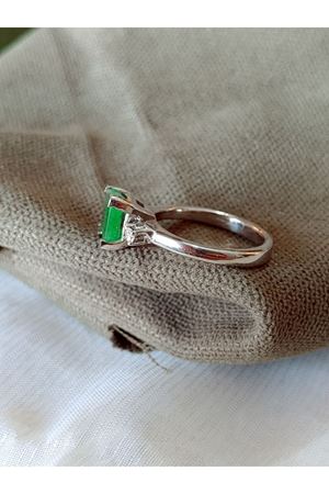 Vintage Tasarım Kare Zümrüt Yüzük