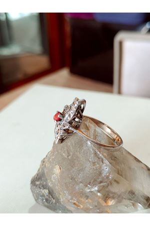 Vintage Tasarım Yakut Taşlı Yüzük