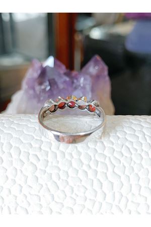 Vintage Tasarım Sekiz Taşlı Yakut Yüzük