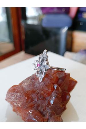 Vintage Tasarım Yakut Taşlı Yüzük