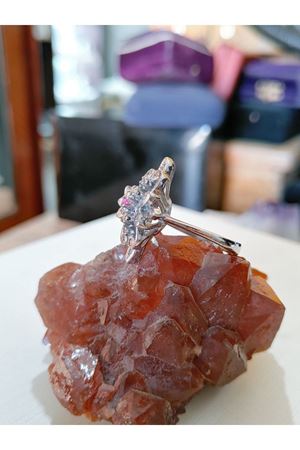 Vintage Tasarım Yakut Taşlı Yüzük