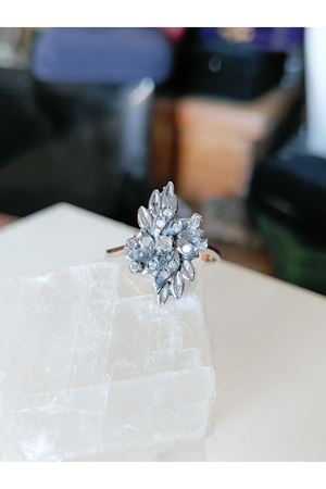 Vintage Tasarım Pırlanta Taşlı Yüzük