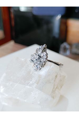 Vintage Tasarım Pırlanta Taşlı Yüzük