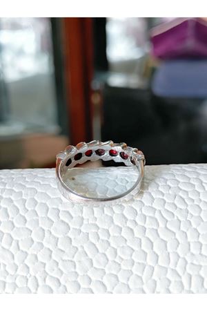 Vintage Tasarım Yedi Taşlı Yakut Yüzük