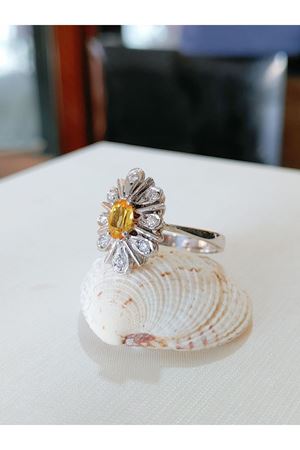 Vintage Tasarım Topaz Taşlı Catty Yüzük