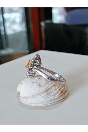 Vintage Tasarım Topaz Taşlı Catty Yüzük