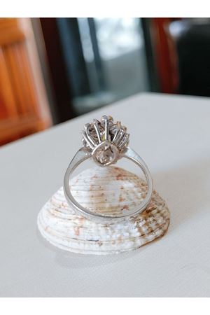 Vintage Tasarım Topaz Taşlı Catty Yüzük