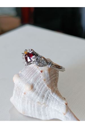 Vintage Tasarım Yakut Taşlı Yüzük