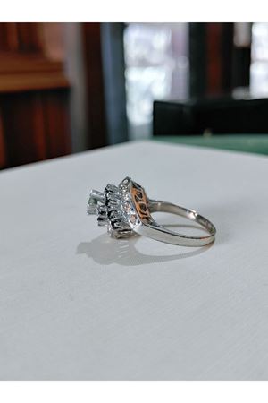 Vintage Tasarım Salyangoz Modeli Zümrüt, Safir ve Pırlanta Taşlı Yüzük