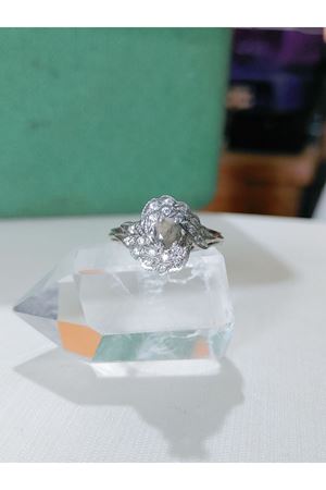 Vintage Tasarım Zümrütlü Salyangoz Yüzük