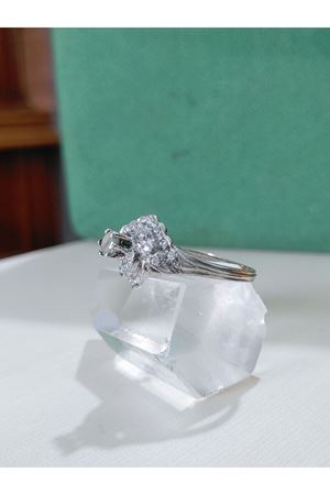 Vintage Tasarım Zümrütlü Salyangoz Yüzük