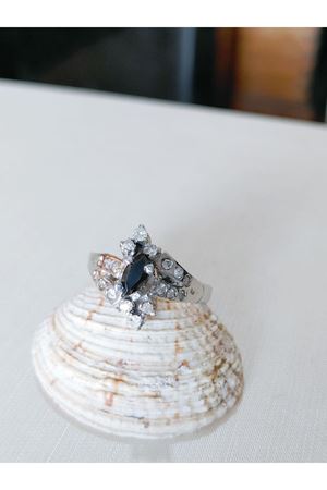 Vintage Tasarım Pırlanta ve Safir Taşlı Yüzük