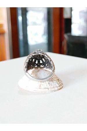 Vintage Tasarım Pırlanta Çok Taşlı Kazayağı Yüzük