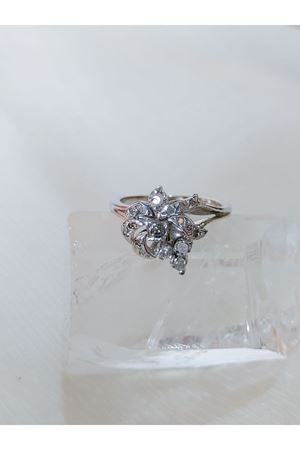 Vintage Tasarım Pırlanta Taşlı Yüzük