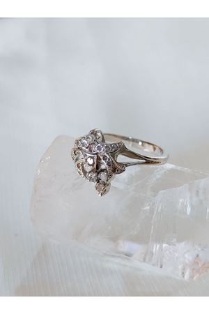 Vintage Tasarım Pırlanta Taşlı Yüzük