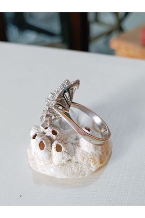 Vintage Tasarım Pırlanta Taşlı MekikYüzük