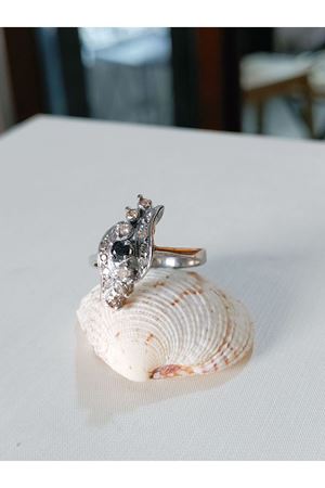 Vintage Tasarım Pırlanta ve Safir Taşlı Yüzük