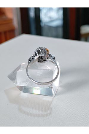 Vintage Tasarım Pırlanta ve Safir Taşlı Salyangoz Yüzük