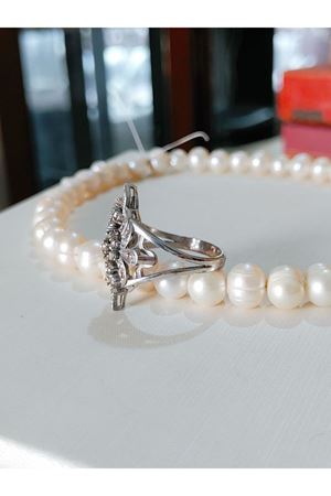 Vintage Tasarım Pırlanta Taşlı Yüzük