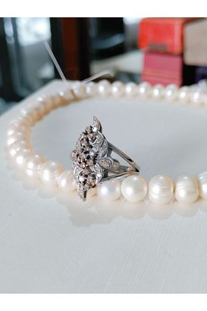 Vintage Tasarım Pırlanta Taşlı Yüzük