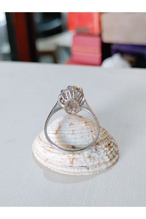 Vintage Tasarım Pırlanta ve Yakut Taşlı Yüzük