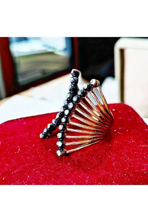 Vintage Tasarım Pırlanta Taşlı Kelebek Yüzük