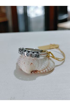 Vintage Tasarım Pırlanta 7 Taşlı Alyans Yüzük