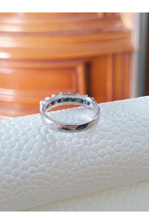  Vintage Tasarım Pırlanta 7 Taşlı Alyans Yüzük 2