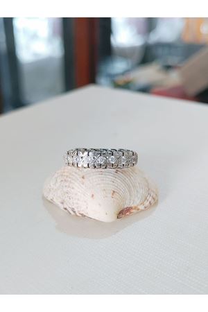 Vintage Tasarım Pırlanta 7 Taşlı Alyans Yüzük 3