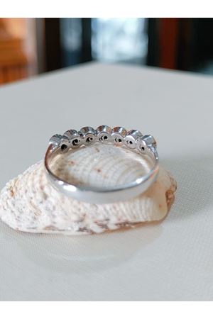 Vintage Tasarım Pırlanta 7 Taşlı Alyans Efektli Yüzük