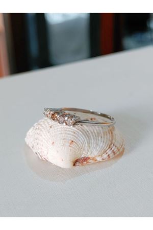 Vintage Tasarım Pırlanta 5 Taşlı Alyans Yüzük