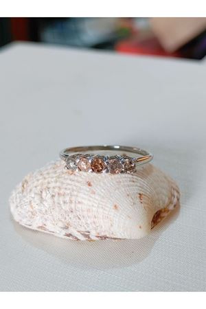 Vintage Tasarım Pırlanta 5 Taşlı Alyans Yüzük