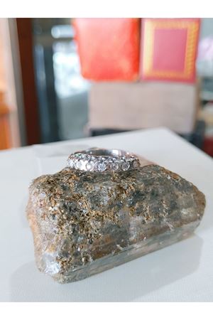 Vintage Tasarım Pırlanta 7 Taşlı Alyans Efektli Yüzük-2