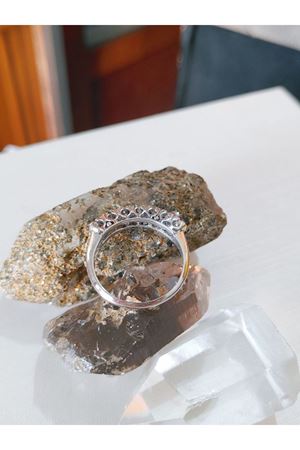 Vintage Tasarım Pırlanta 7 Taşlı Alyans Efektli Yüzük-2