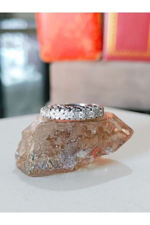 Vintage Tasarım Pırlanta 7 Taşlı Alyans Efektli Yüzük-3