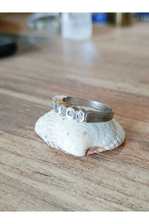 Vintage Tasarım Pırlanta 7 Taşlı Alyans 6 gen Model Yüzük