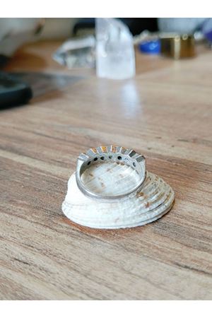 Vintage Tasarım Pırlanta 7 Taşlı Alyans 6 gen Model Yüzük