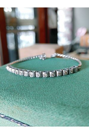 İkinci El Vintage Tasarım Su Yolu Pırlanta Bileklik 