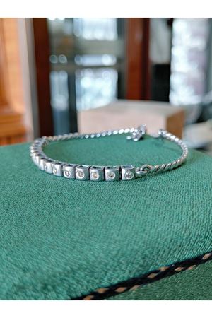 İkinci El Vintage Tasarım Su Yolu Pırlanta Bileklik 